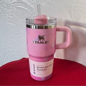 Stanley Valentines 20oz Quencher Tumbler Powder Pink Heart Gradient